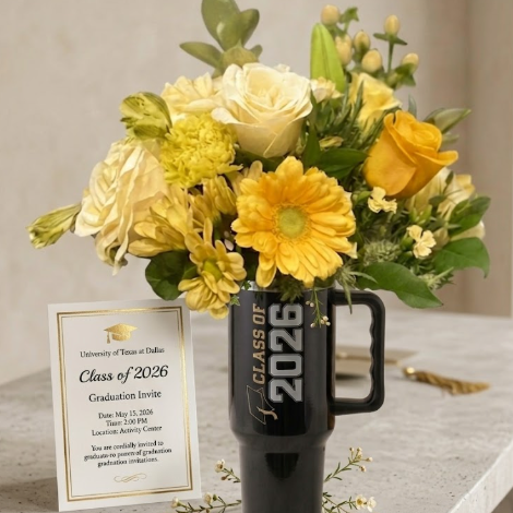 Graduation 2026 Water Mug + Petite Fleur